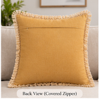 Botanical Haven Hand Block Printed Cotton Cushion Cover