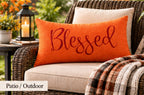 Blessed Autumn Lumbar Pillow Cover – Fall Decorative Accent Cushion - pack of 2