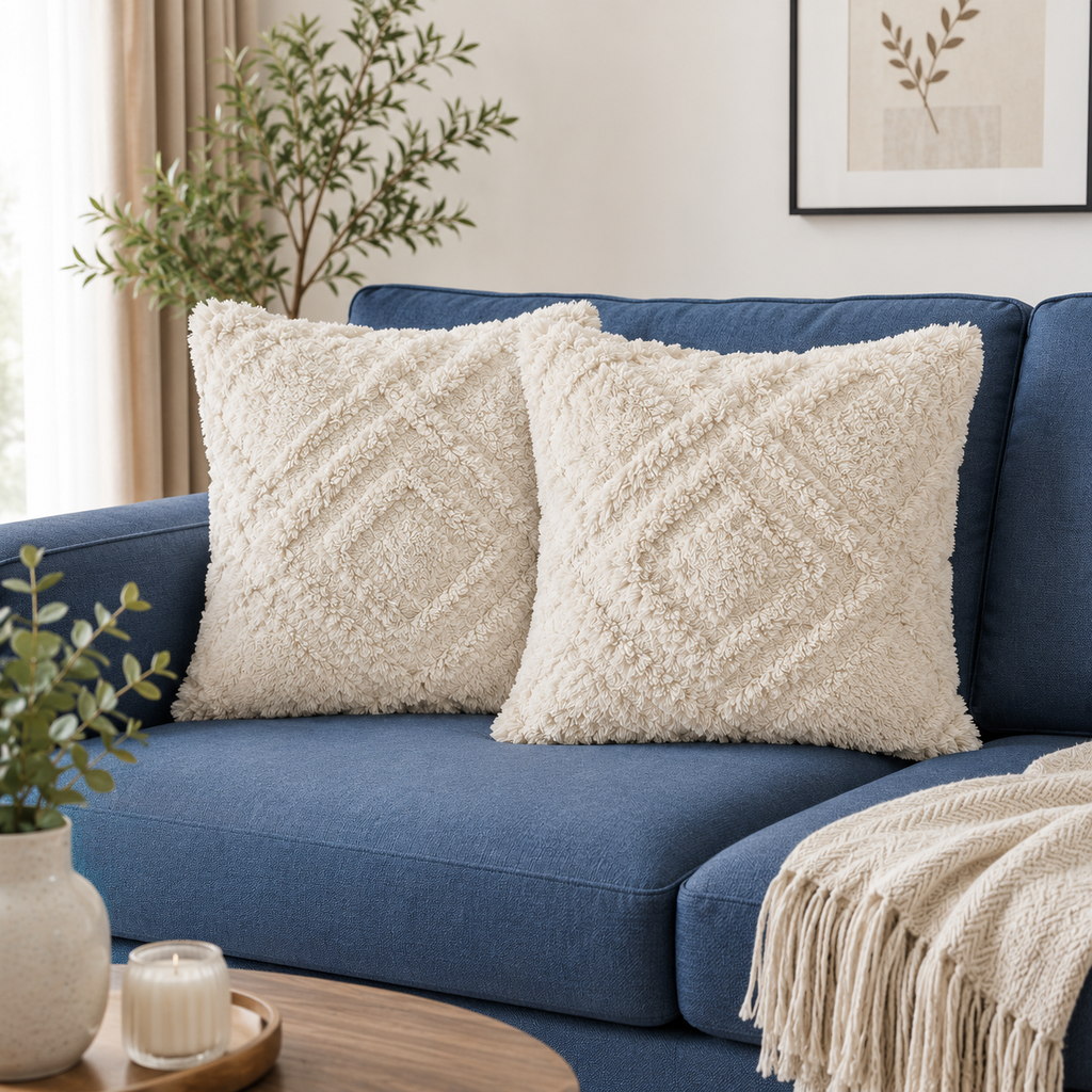 Diamond Drift Tufted Cushion Cover