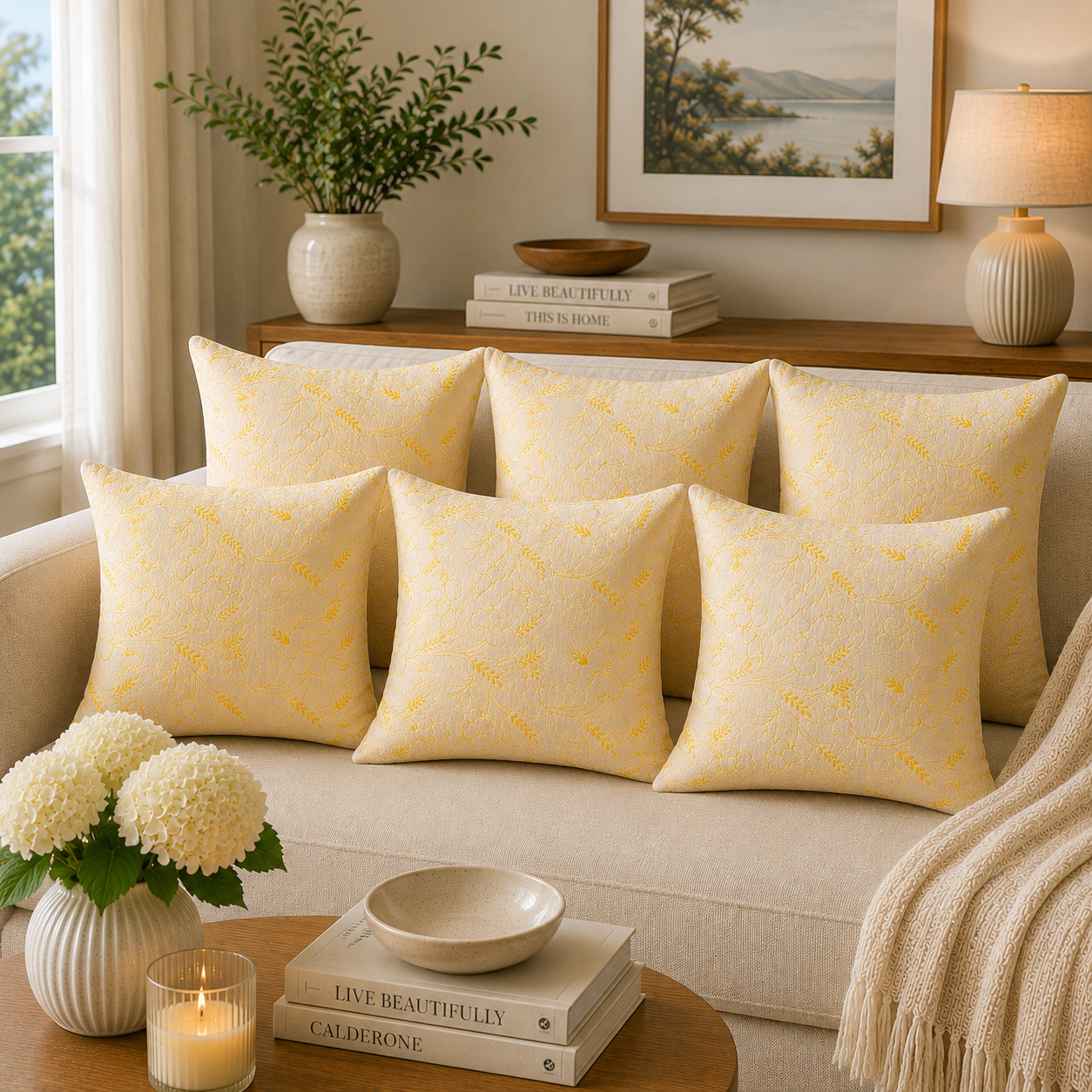 Honeyvine brown Cushion Cover