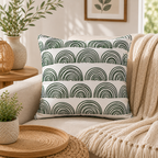 Luna Terra Crescent Cushion Cover-Decorative Throw Pillow Cover