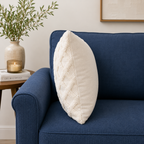 Ivory Terrain Tufted Cotton Cushion Cover