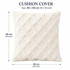 Ivory Terrain Tufted Cotton Cushion Cover