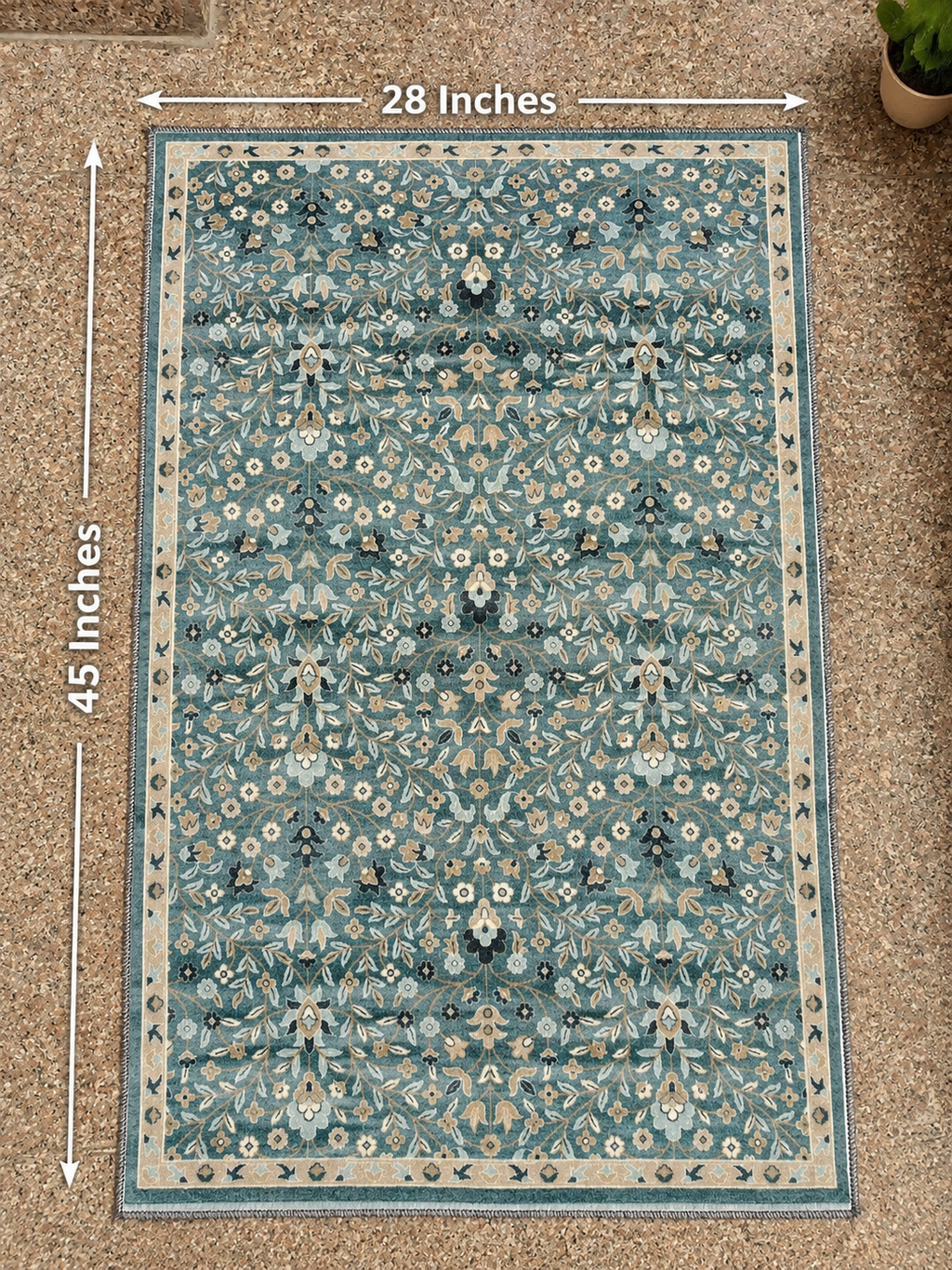 Vintage Meadow Teal Rug