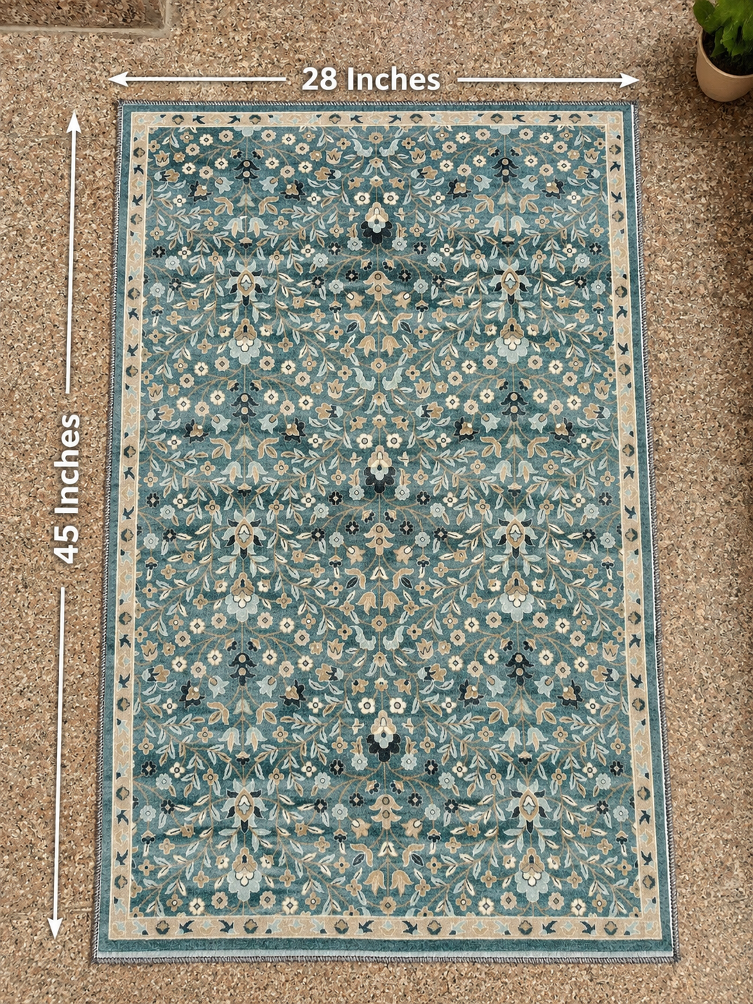 Vintage Meadow Teal Rug