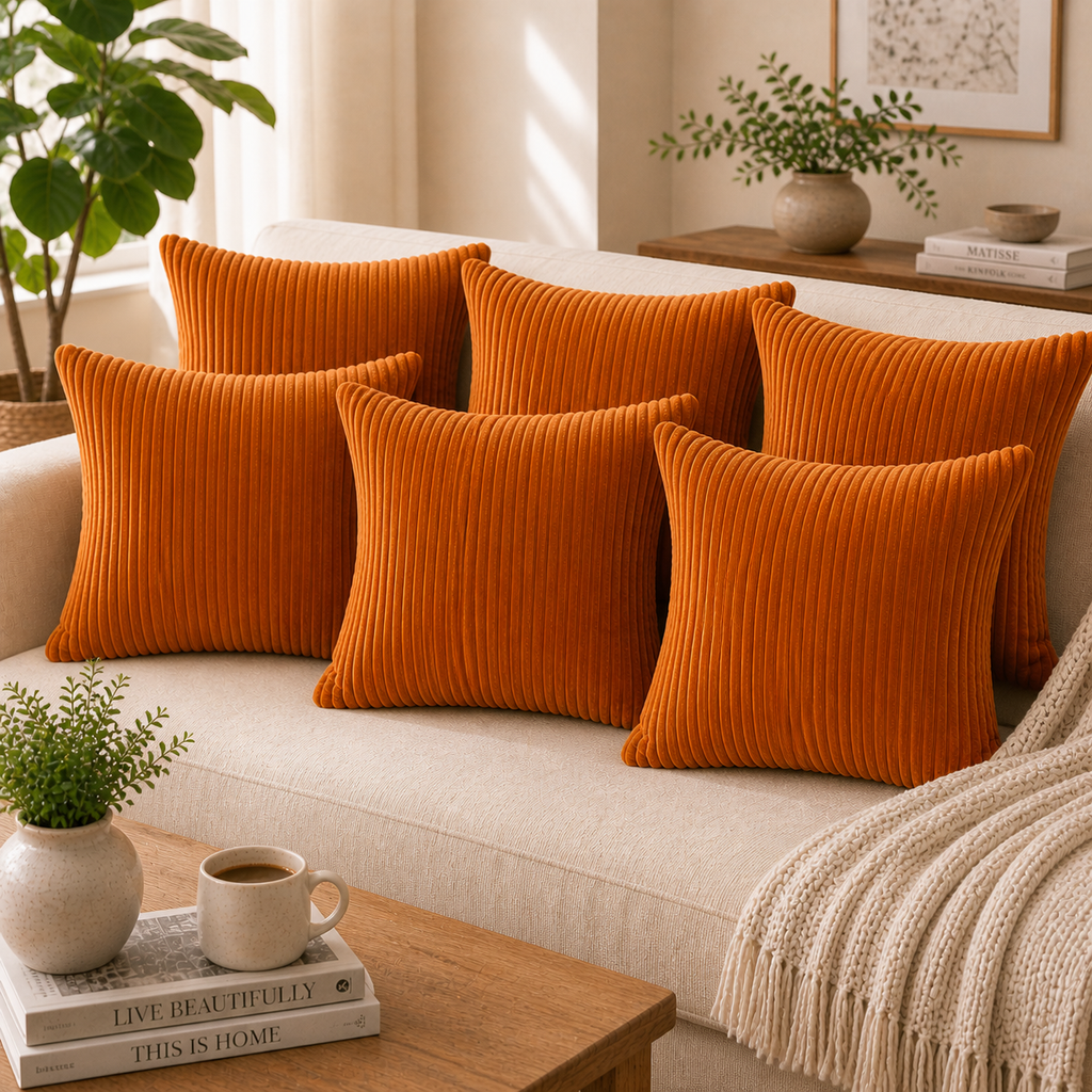 Terra Luxe Corded Velvet Cushion Cover