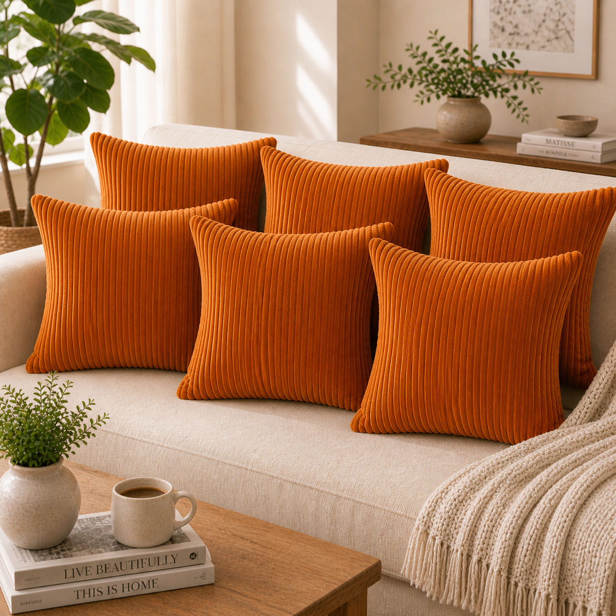 Terra Luxe Corded Velvet Cushion Cover