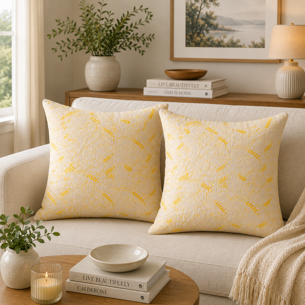 Honeyvine brown Cushion Cover