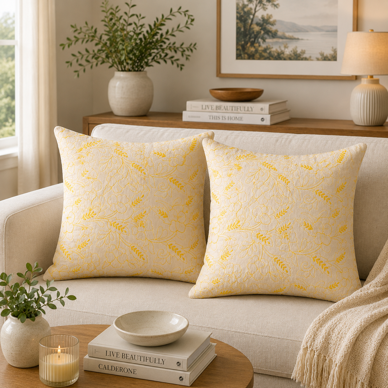 Honeyvine brown Cushion Cover