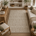 Ivory Damask Elegance Rug