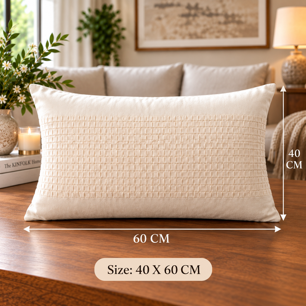 Artisan Weave Handwoven Cotton Throw Pillow Cover