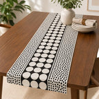 Black & White Harmony Reversible Table Runner
