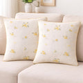 Golden Petal Whisper Cushion Cover
