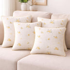 Golden Petal Whisper Cushion Cover