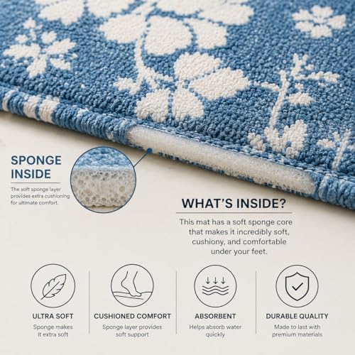 Aqua Bloom Bath Mat