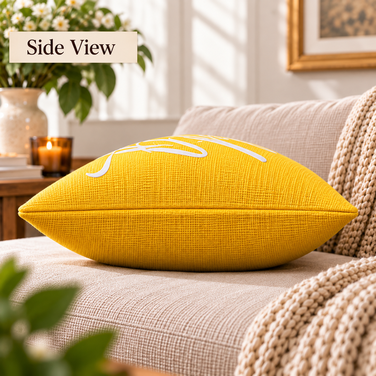 Thankful Autumn Lumbar Pillow Cover – Fall Decorative Accent Cushion– Pack of 2