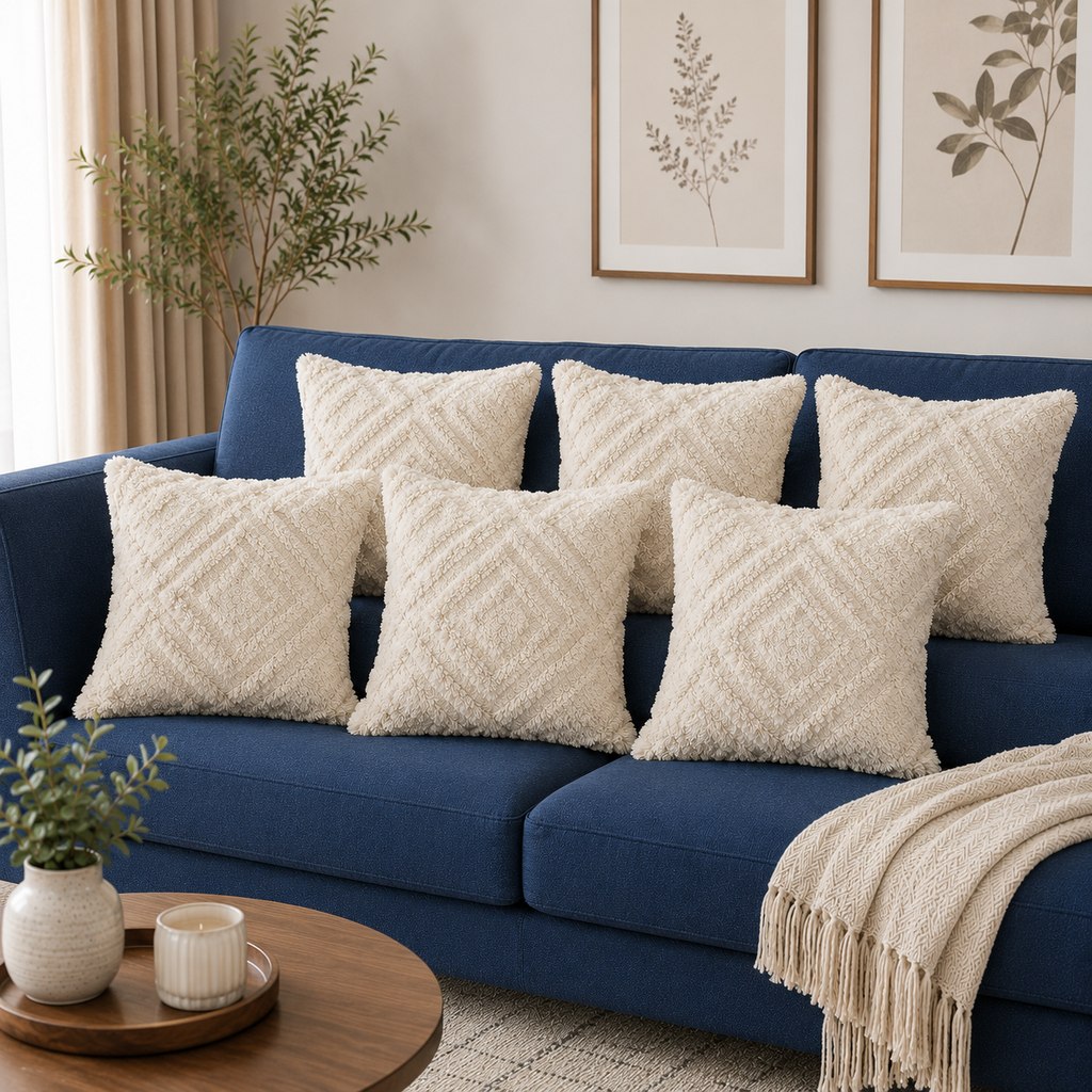 Diamond Drift Tufted Cushion Cover