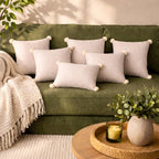Palais Plush Velvet Pompom Cushion Cover