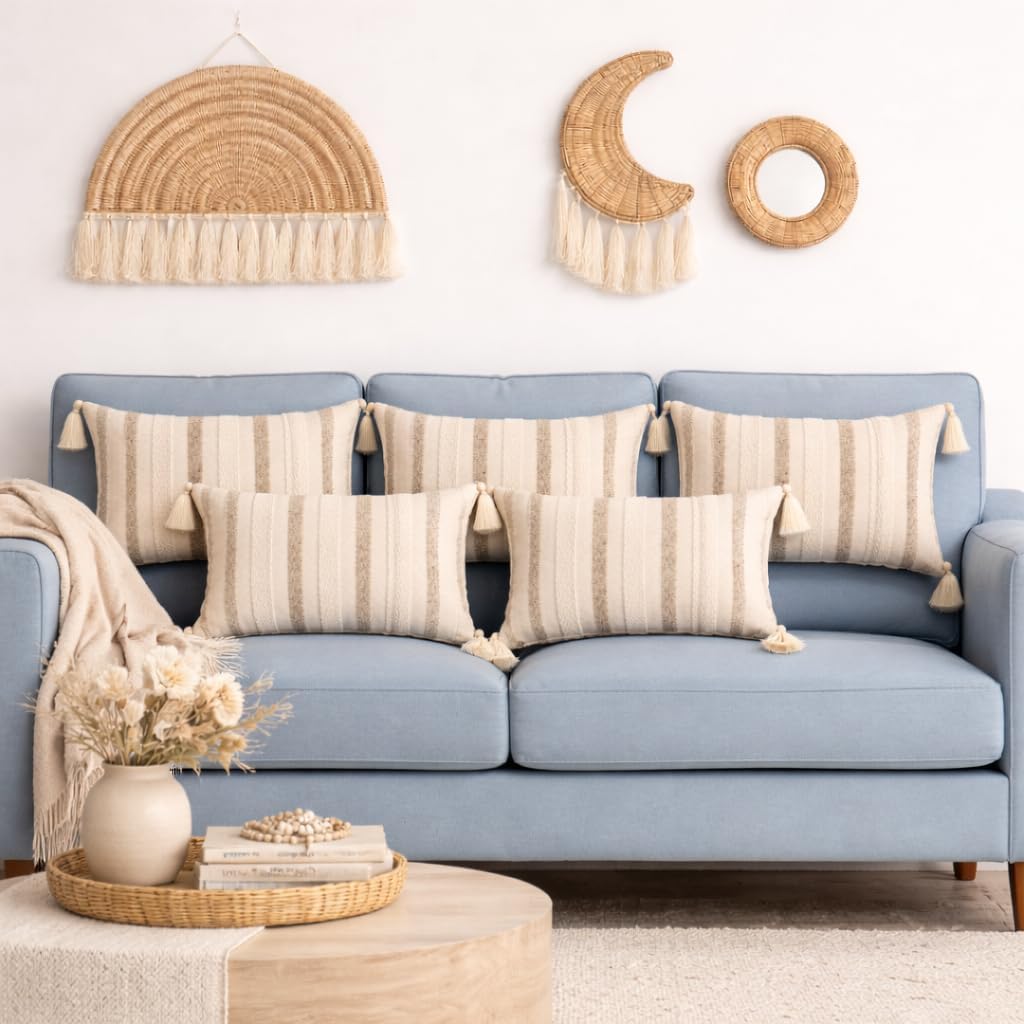 Ridge Ivory Cushion Cover