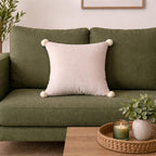 Palais Plush Velvet Pompom Cushion Cover