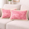 Blush Chevron Luxe Cushion