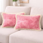 Blush Chevron Luxe Cushion