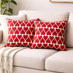 Seraphine Heart Slub Cotton Cushion Cover