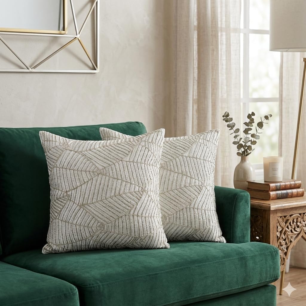 Elysian Silver Crest Cushion Cover