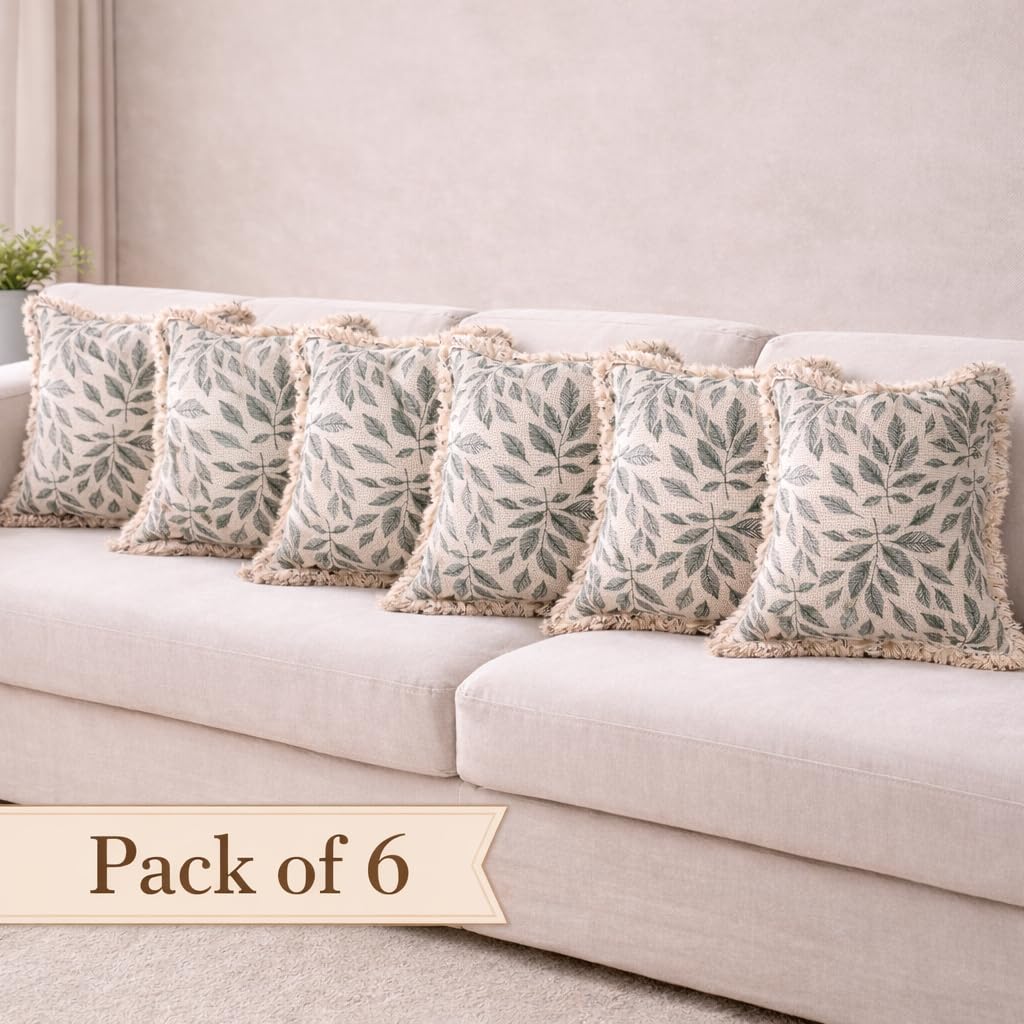 Forest Whisper Organic Cotton Slub Cushion Cover