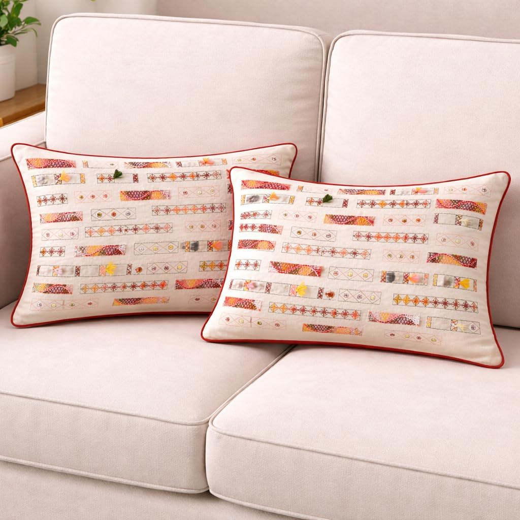 Karigar Coral Loom Cushion