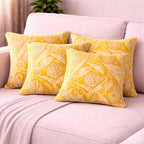 Mustard Bloom Natural Cotton Duck Cushion Cover