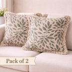Forest Whisper Organic Cotton Slub Cushion Cover