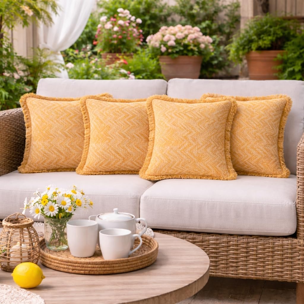 Sunstone Fringe Accent Cushion Cover