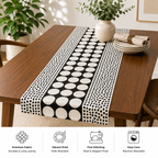 Black & White Harmony Reversible Table Runner