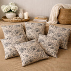 Monochrome Meadow Cushion Cover