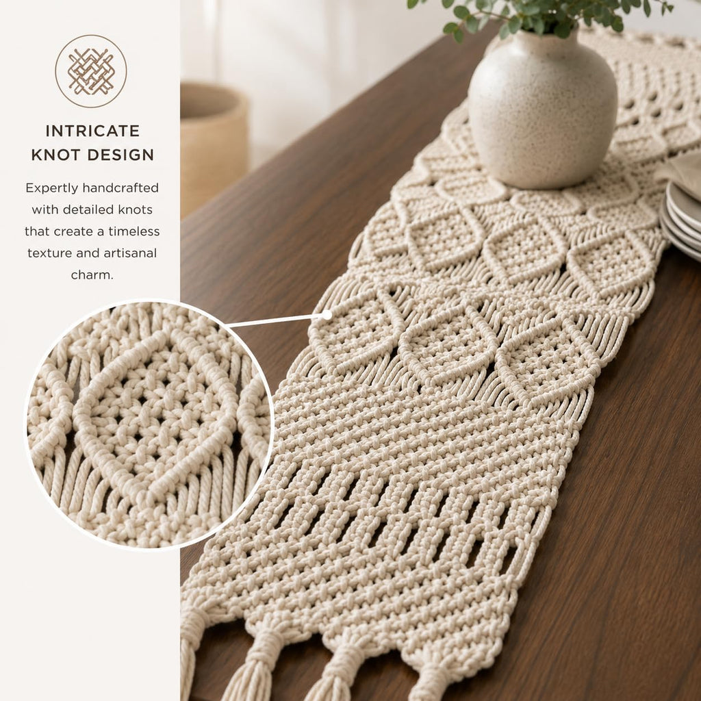Natural Knot Artisan Table Runner