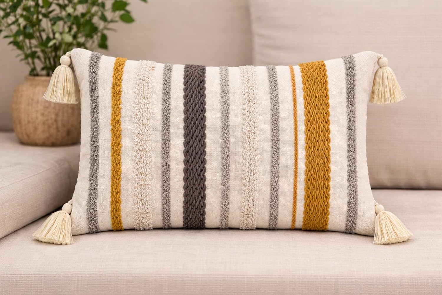 Golden Soil Strip Cushion