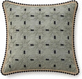 Celeste Star Grid Cushion  Olive green