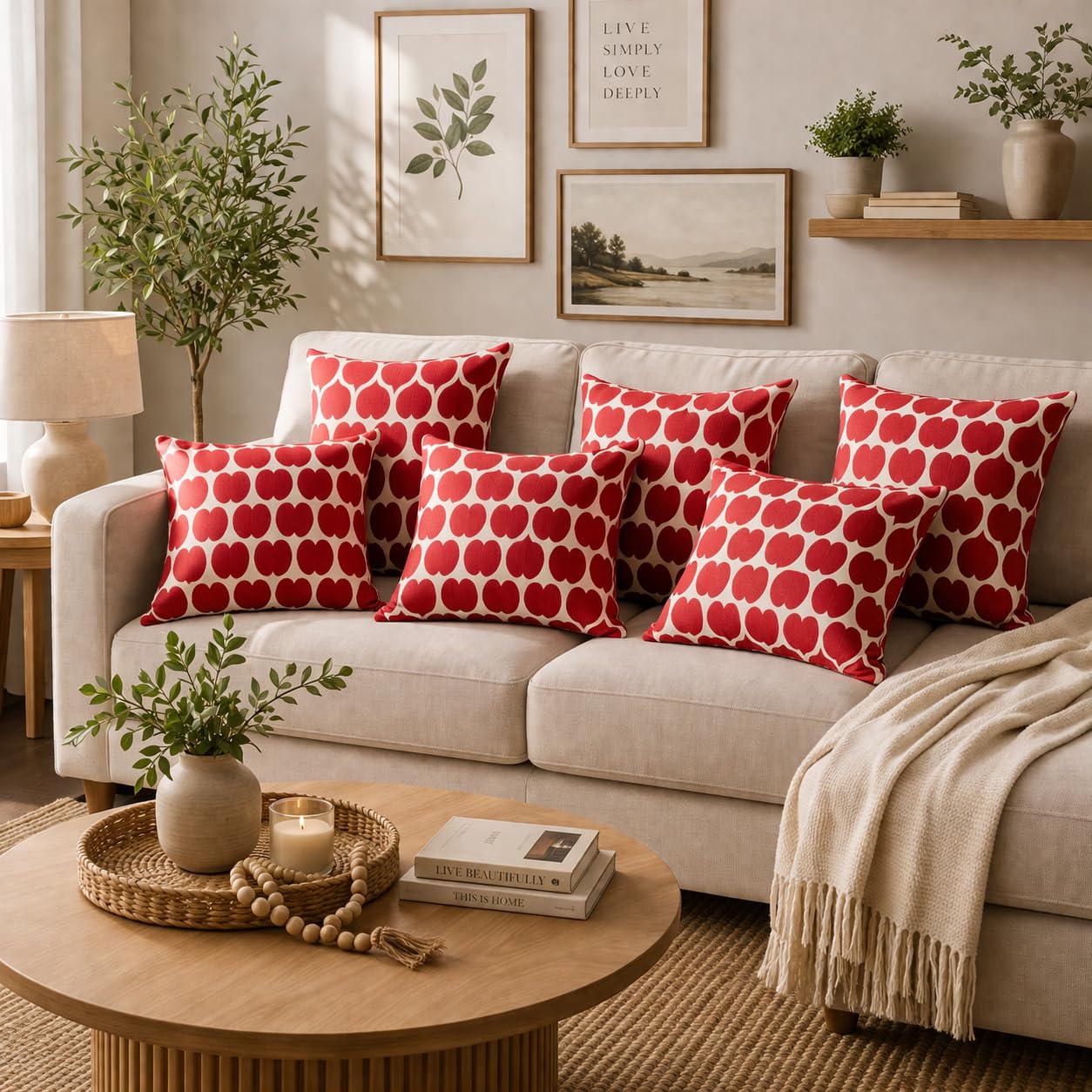 Seraphine Heart Slub Cotton Cushion Cover