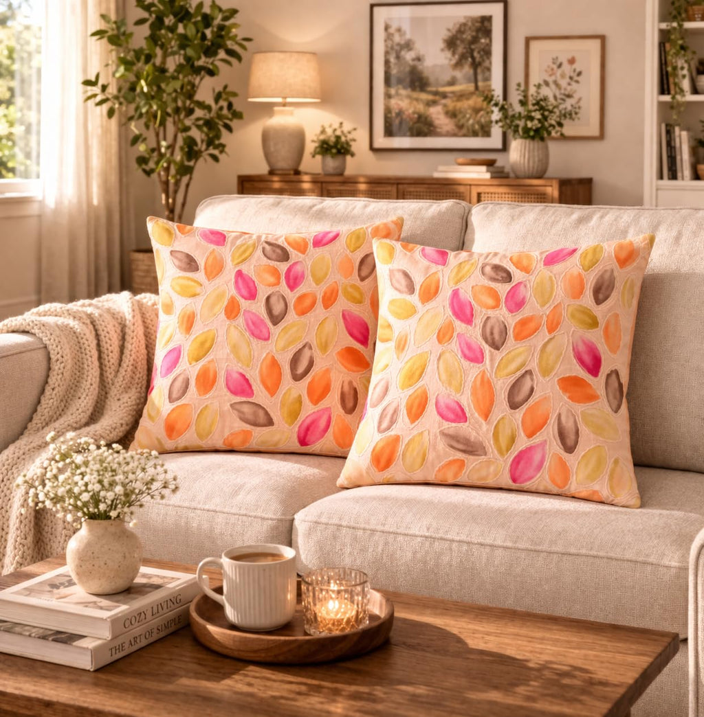 Blush Terra Leaf Cushion