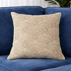 Luxury champagne gold radial embellished Cushion Cover