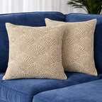 Luxury champagne gold radial embellished Cushion Cover