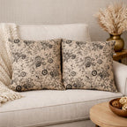 Monochrome Meadow Cushion Cover