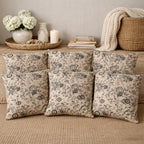 Monochrome Meadow Cushion Cover