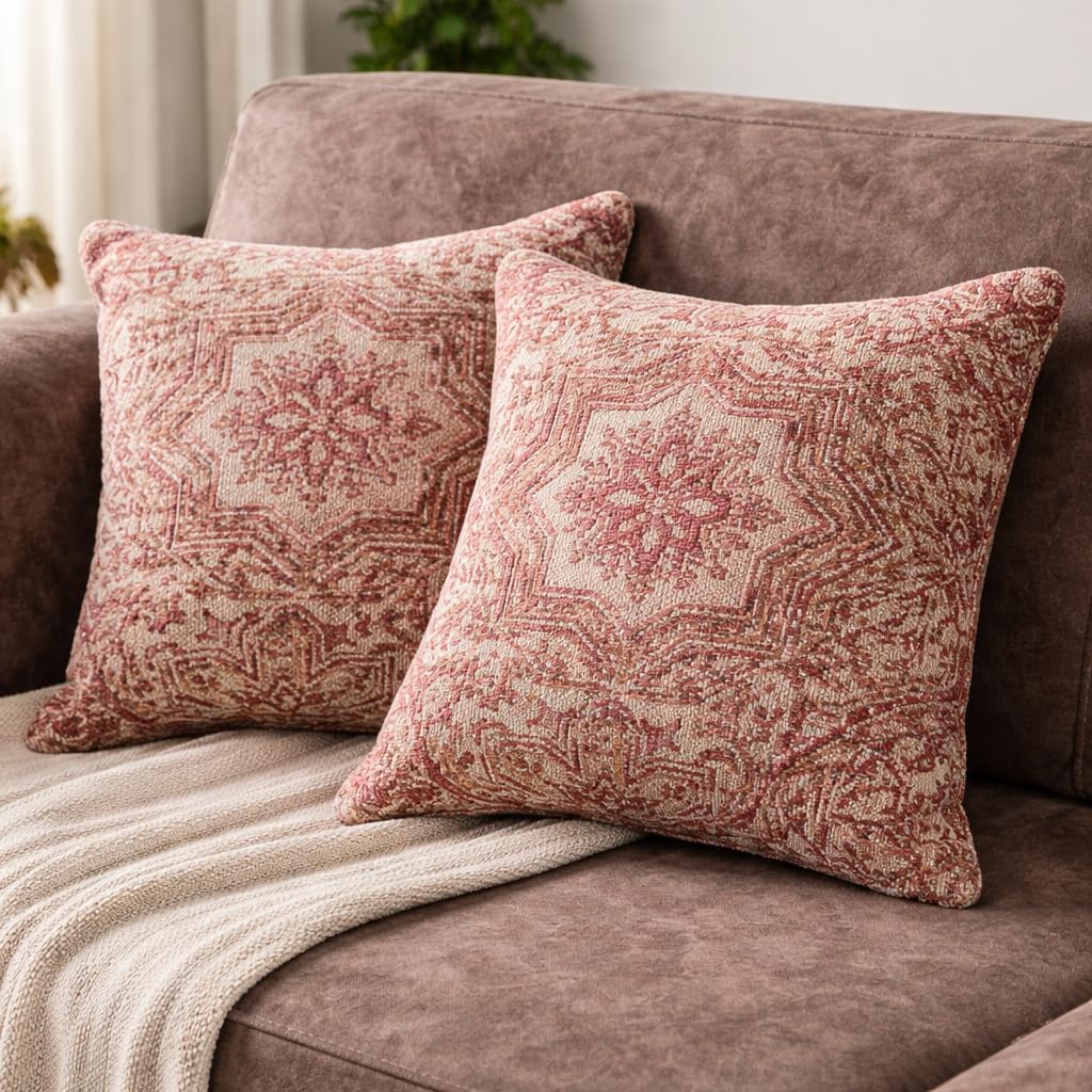Scarlet Heritage Rug Cushion Cover
