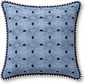 Celeste Star Grid  Indigo Cushion Cover