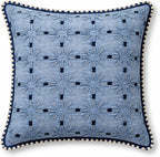 Celeste Star Grid  Indigo Cushion Cover
