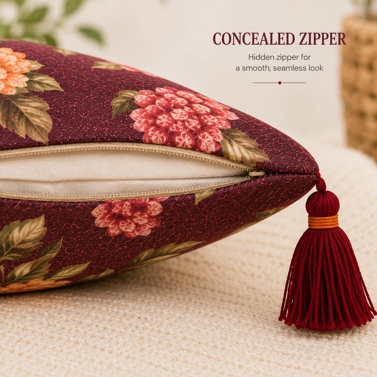 Maison Floré – Cocoa Shimmer Cushion Cover