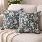 Celeste Garden Cotton Slub Cushion Cover