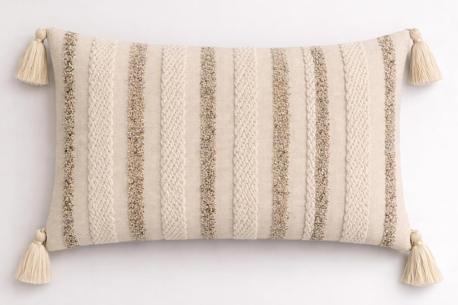 Ridge Ivory Cushion Cover